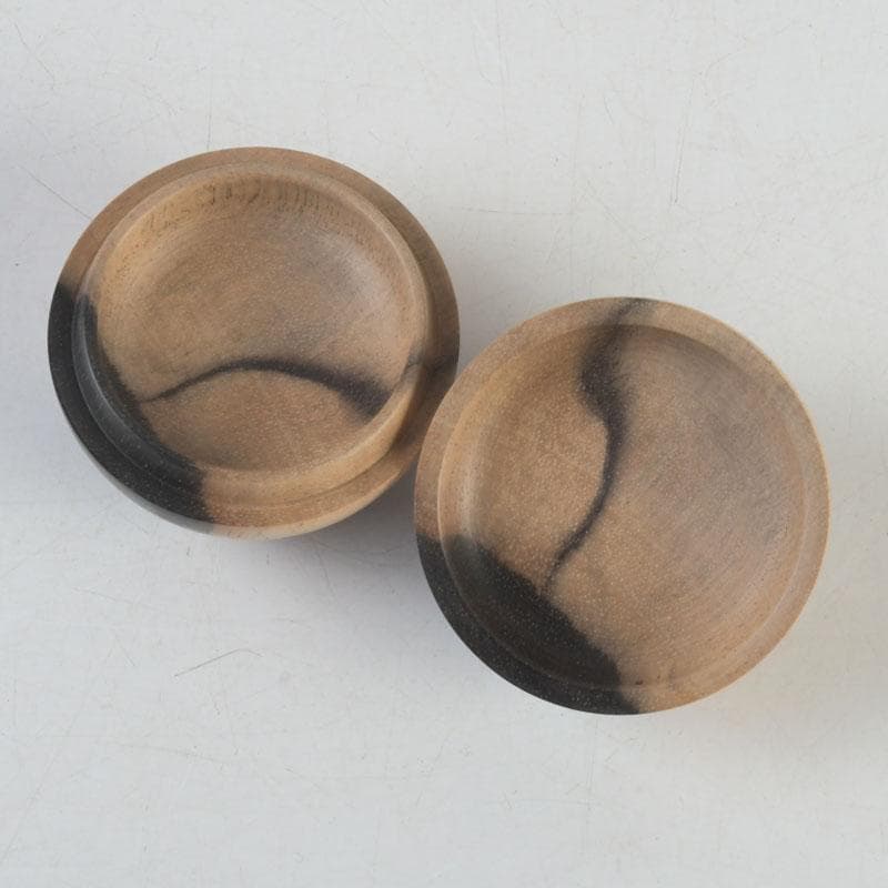 茶道具　黒柿製　宝珠　香合　V　9745