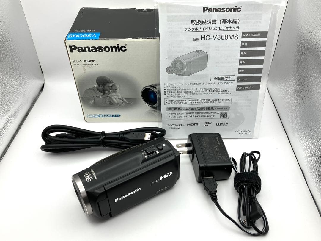 【美品】 Panasonic HC-V360MS ビデオカメラ 本体