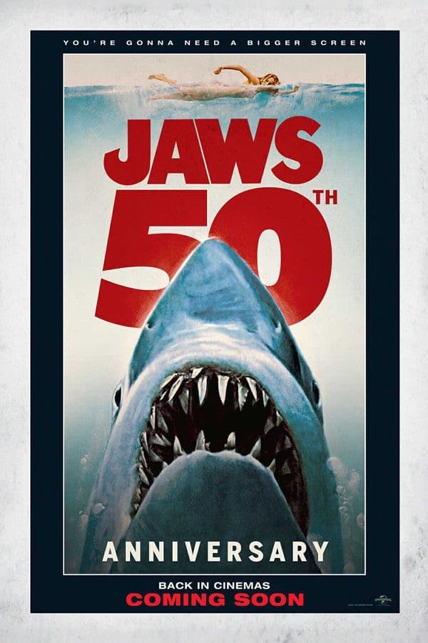 【映画館用両面ポスター】ジョーズ / Jaws 50th Anniversary
