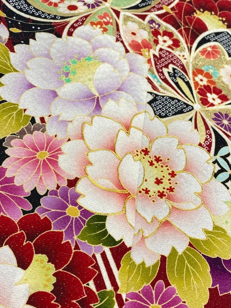 振袖 豪華 銀通し 金駒 金彩 身丈172cm