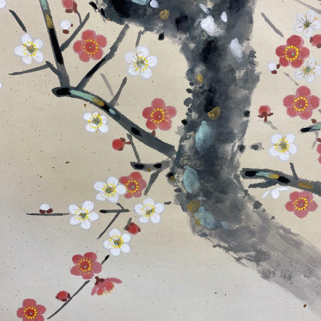 美品 掛け軸 佐藤純吉作 花鳥四季揃図 共箱 4本セット 美術年鑑掲載