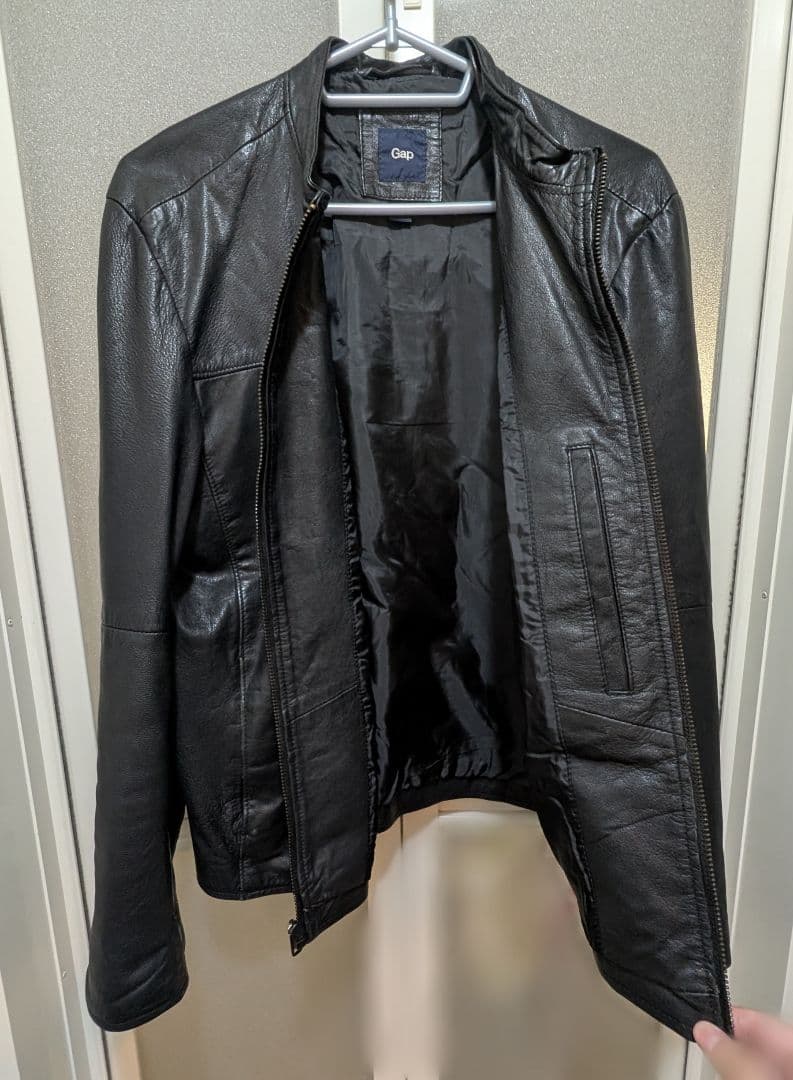 04klxy　'00 GAP メンズL ライダース 山羊皮