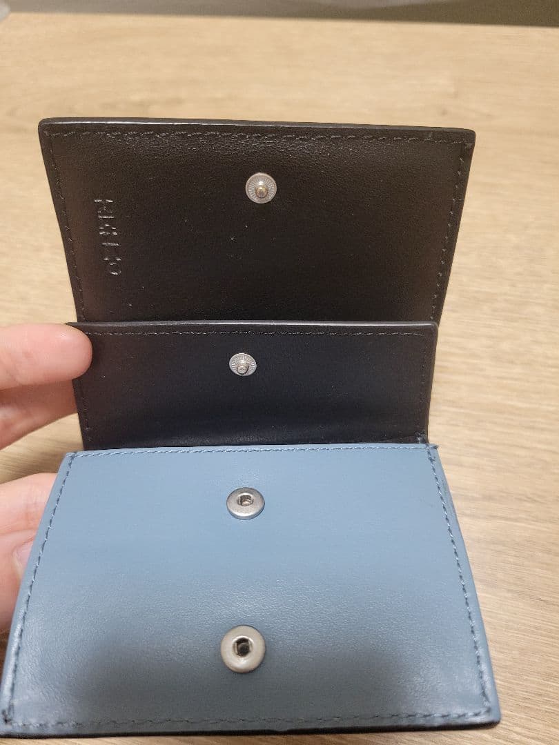 【廃盤品】 KENZO 二つ折り財布　ブラック　虎　TIGER ブルー　レザー