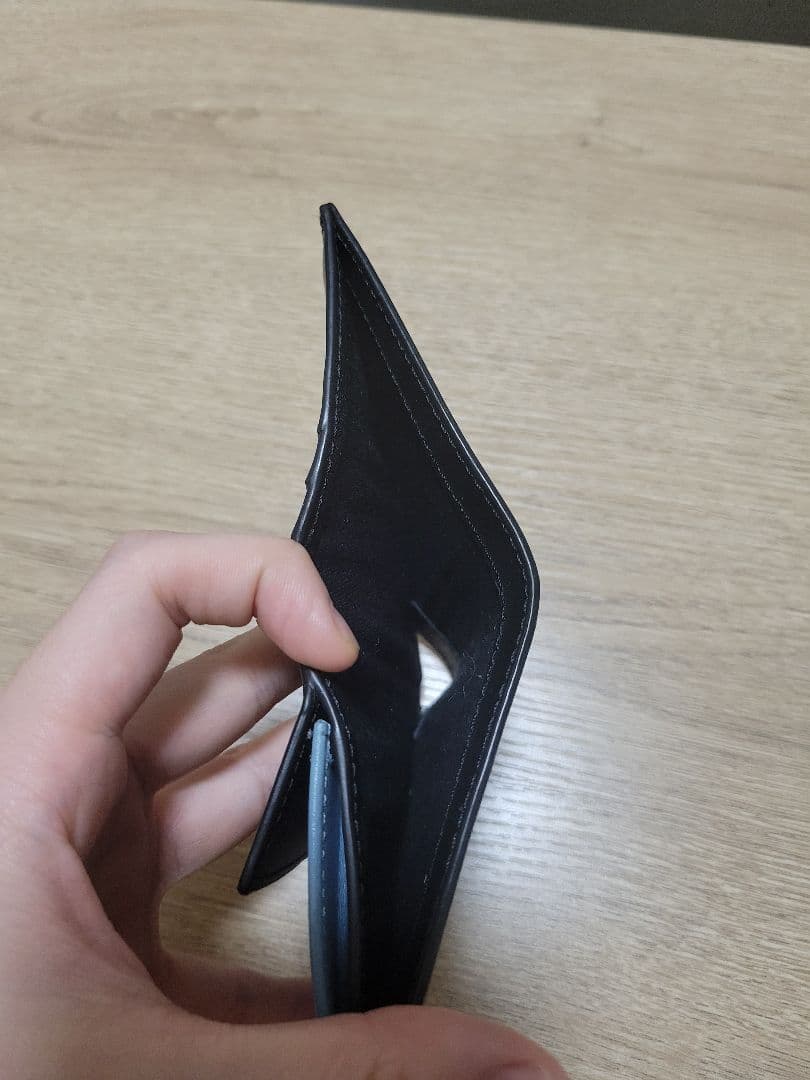 【廃盤品】 KENZO 二つ折り財布　ブラック　虎　TIGER ブルー　レザー