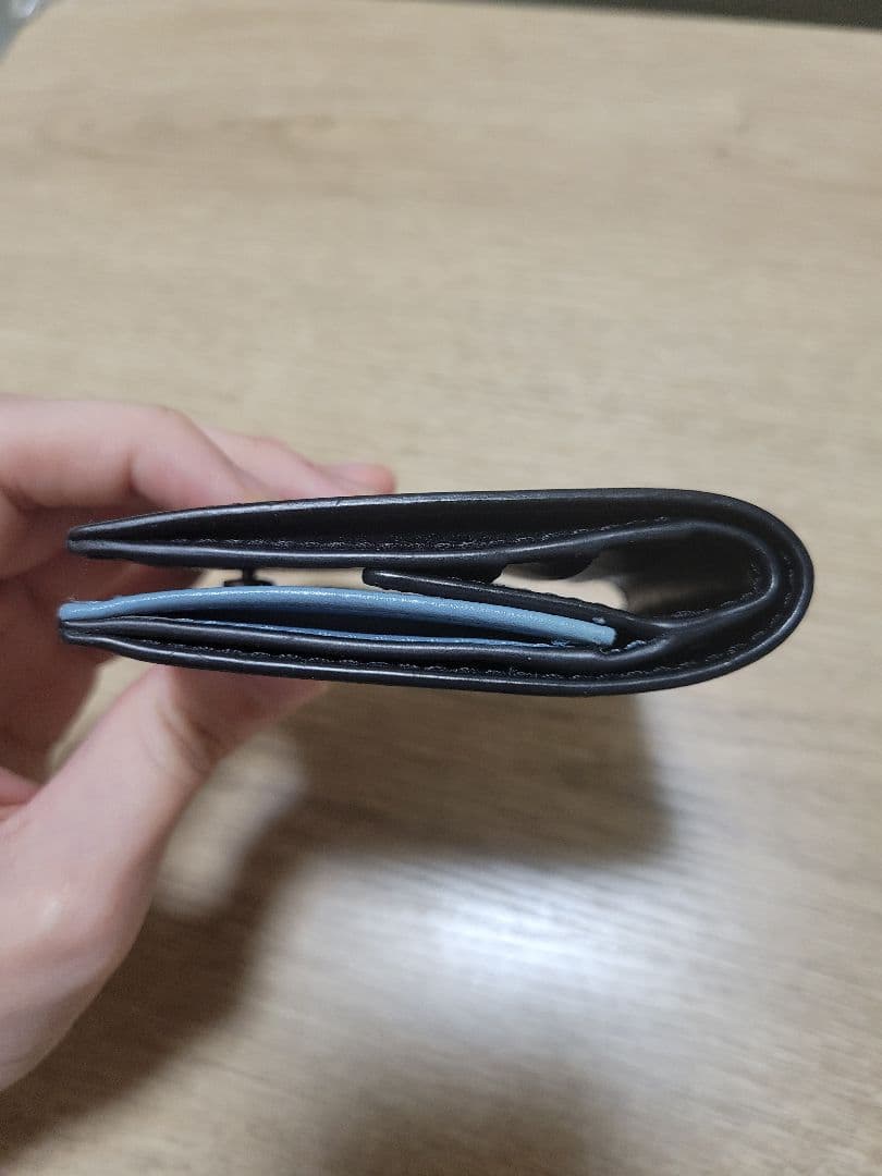 【廃盤品】 KENZO 二つ折り財布　ブラック　虎　TIGER ブルー　レザー