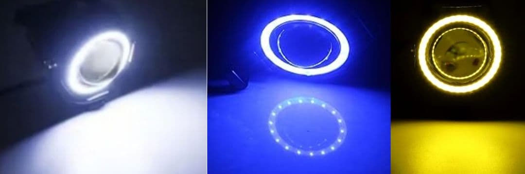 イカリング バイク フォグランプ ヘッドライト LED スイッチ 12個セット