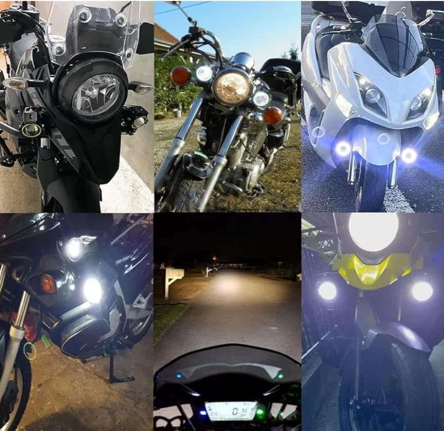 イカリング バイク フォグランプ ヘッドライト LED スイッチ 12個セット