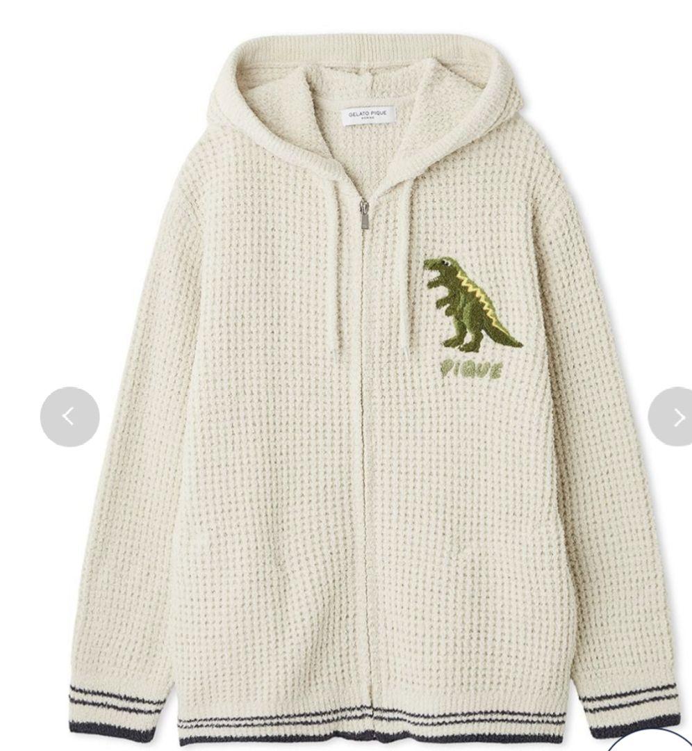 ジェラートピケ　ダイナソー　パーカー　L 　gelato　pique