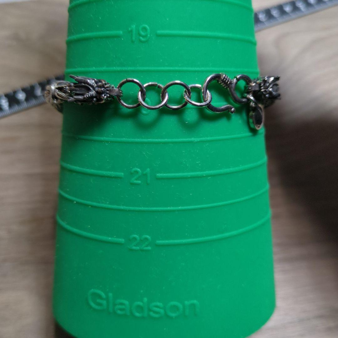 ドラゴンモチーフ シルバーブレスレット シルバー 925 ②