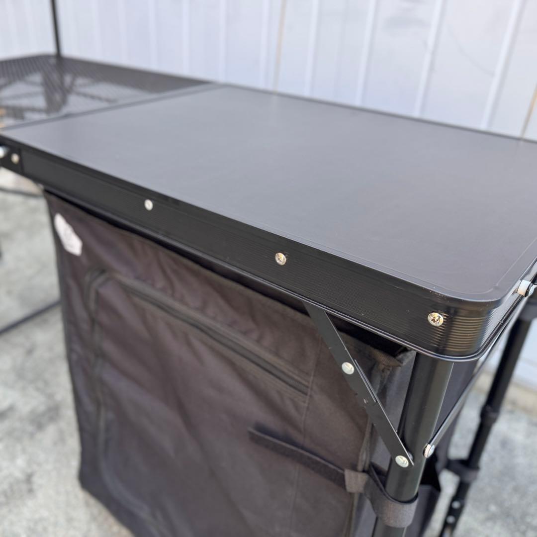 DOD(ディーオーディー) クッキングキング 耐熱メッシュ 収納棚付き