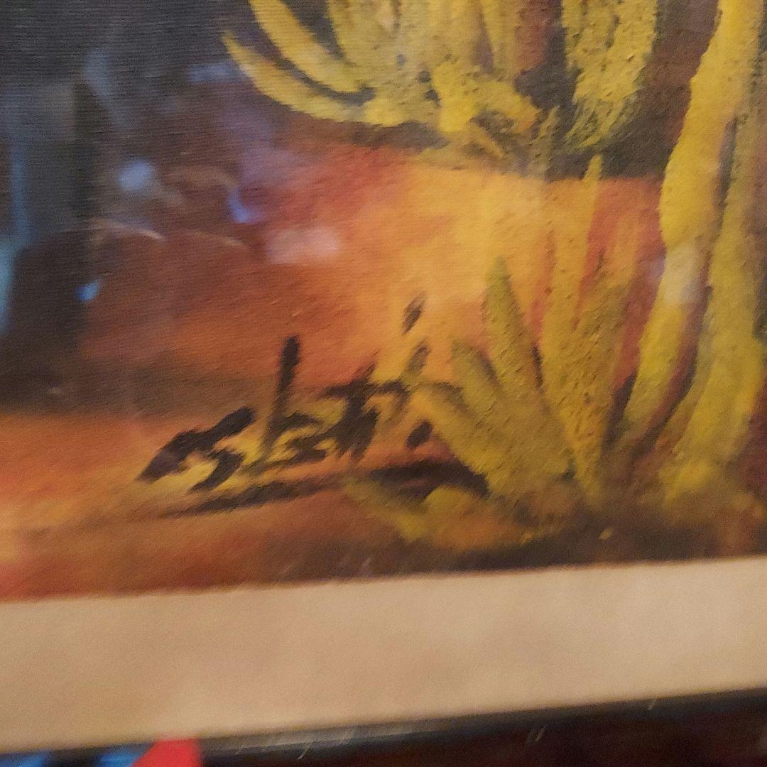 特大サイズ　アンティーク　風景画　外国