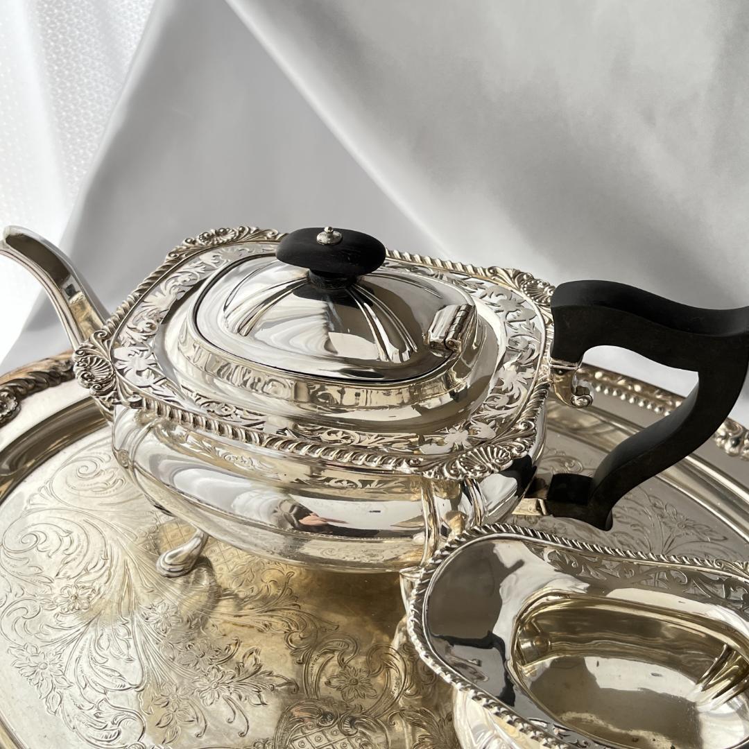 【James Deakin】 透かしのティーセット ティーポット 3点