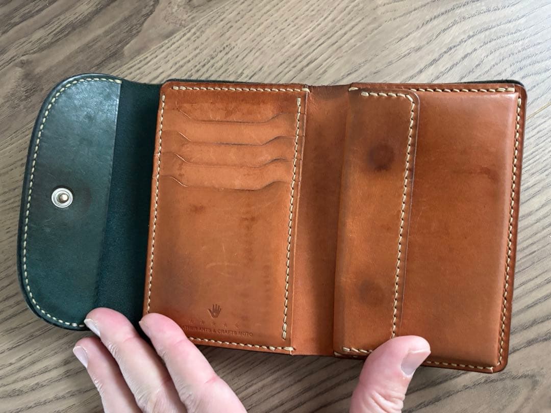 ◆MOTO／モト　手染めミドルウォレット W6R ≪BLUE≫