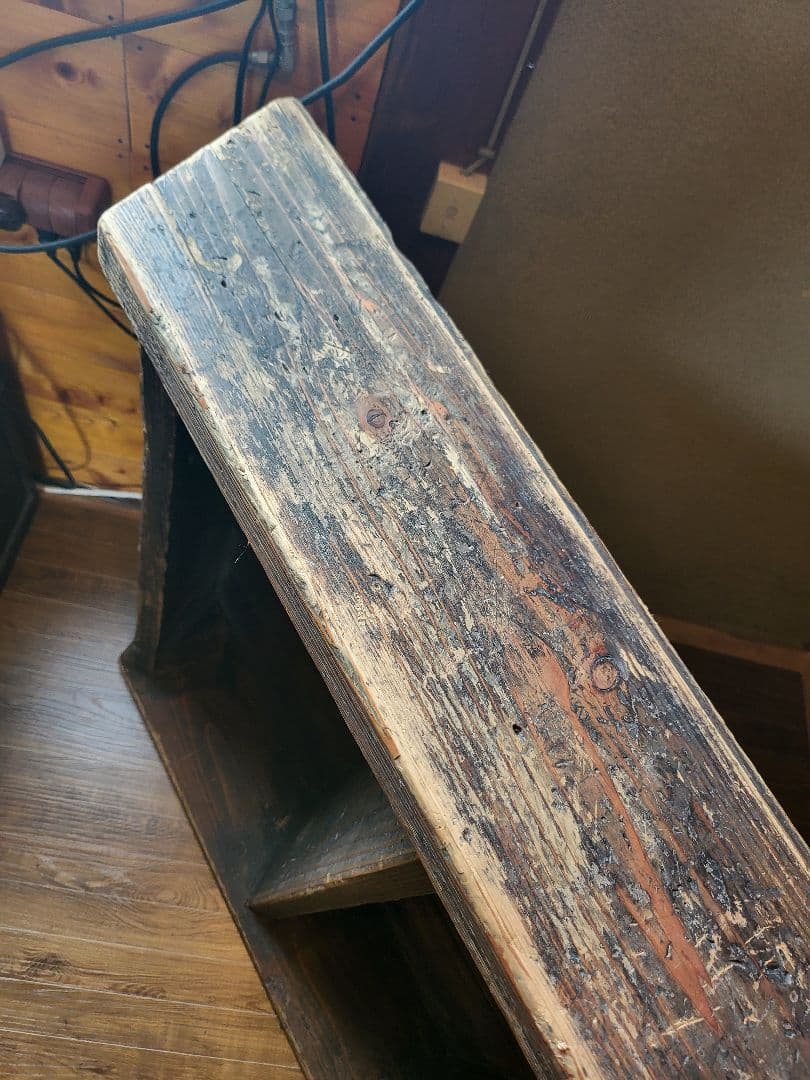 木製 階段　4段　古民家　飾り棚　展示台　什器　アンティーク