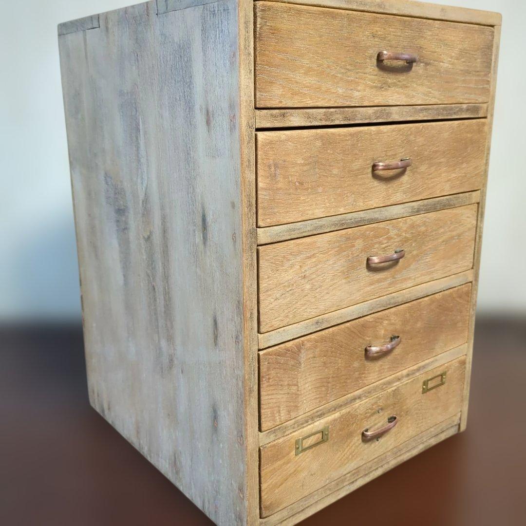 古道具アンティーク5段小引き出し