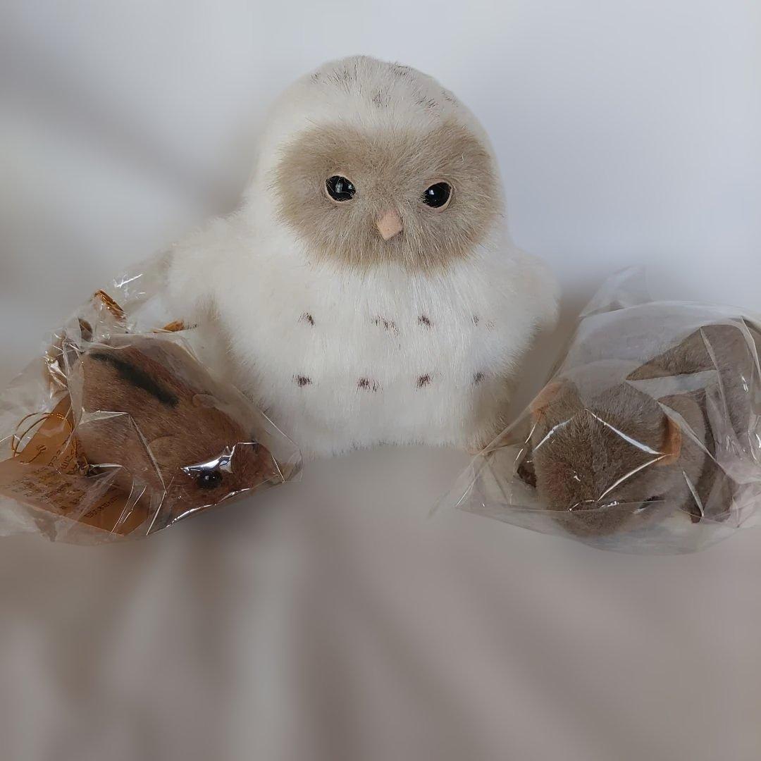 やまね工房　ぬいぐるみ 3種セット　ふくろうの子 えぞももんが　やまね