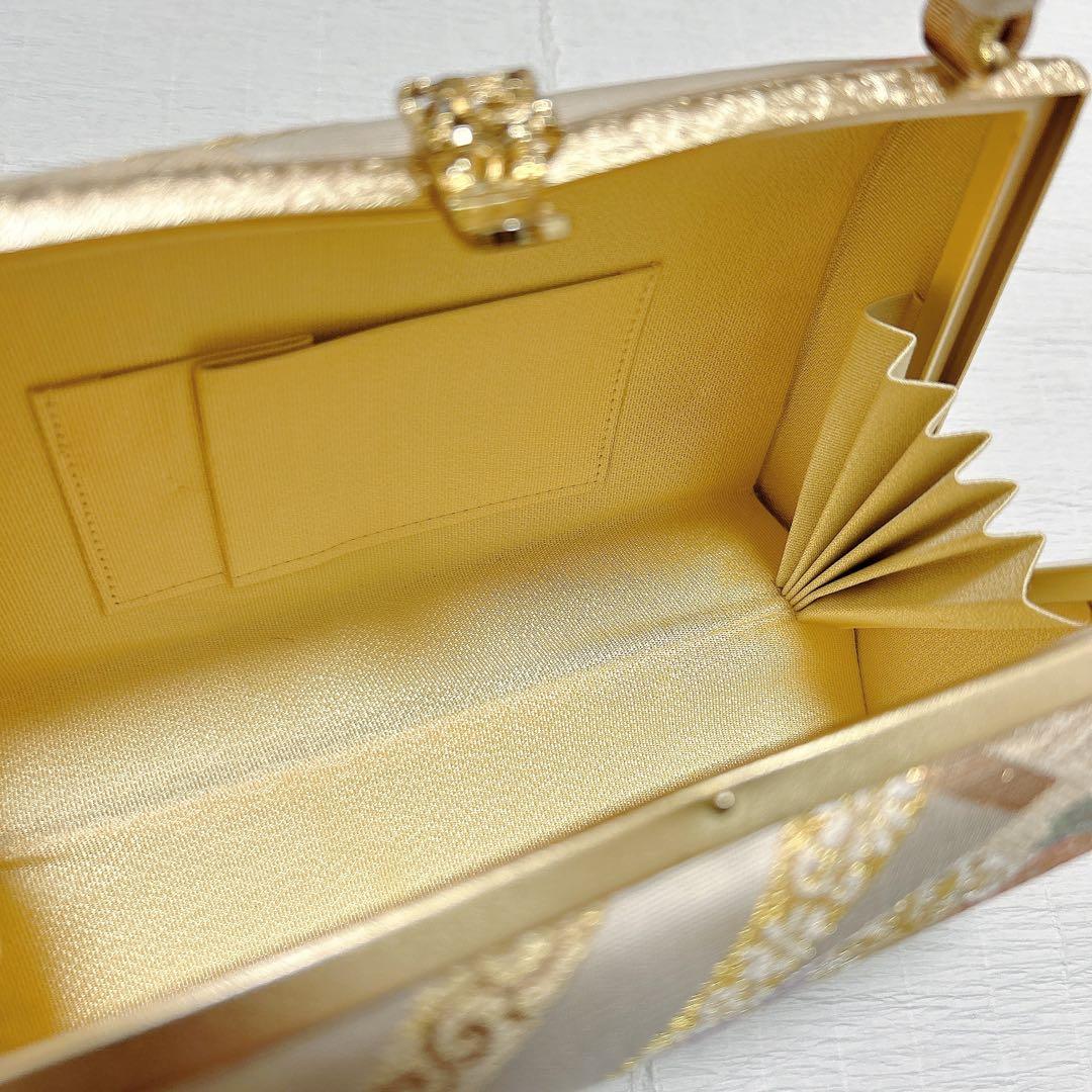 紗織　バッグ　草履　セット　M寸　振袖　成人式　正絹帯地　金糸　フォーマル