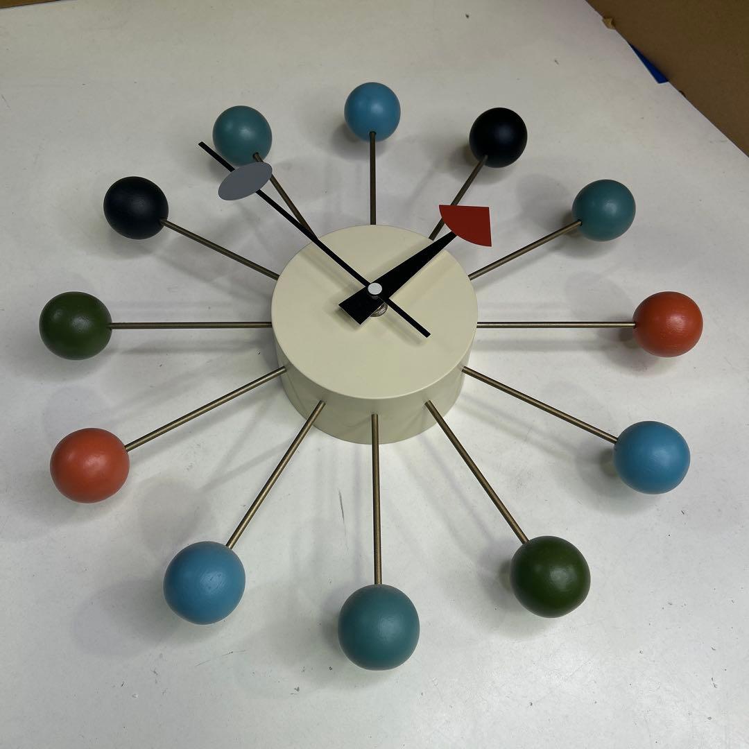 5735【程度良好】ボール・クロック 正規ライセンス品 ジョージ・ネルソン