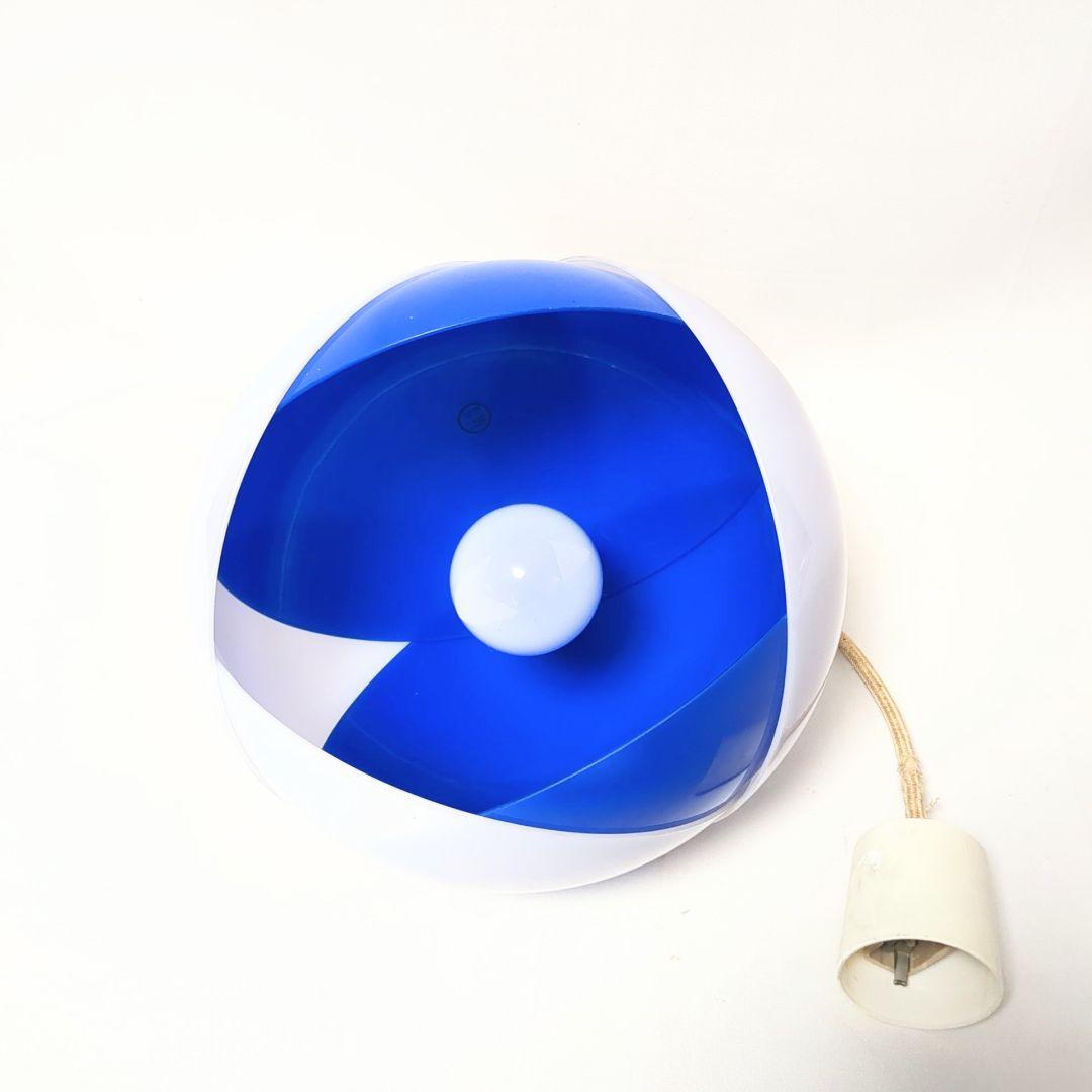 昭和レトロ　チューリップライト　希少ブルー　当時物　ペンダントライト　ナショナル