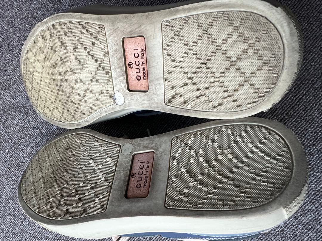 GUCCI デッキシューズ 青/アイボリー