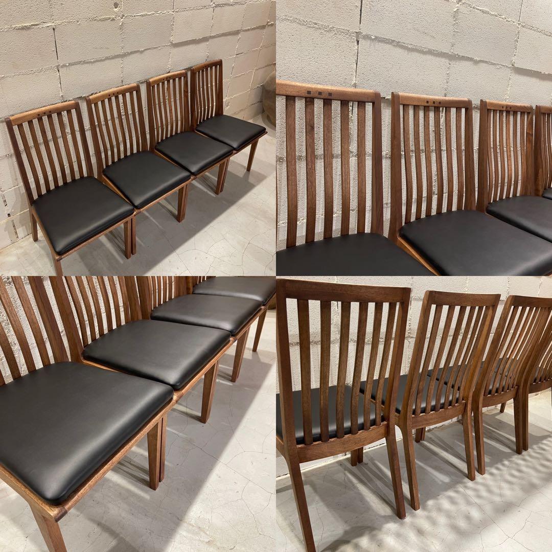 ウォールナット無垢材　ダイニングテーブル　ダイニング5点　朝日木材加工　アクタス