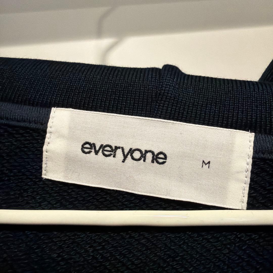 トップス everyone cotton zip up hoodie (NAVY) M