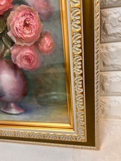 中島敏春★【薔薇】★真作保証★ 1点物/原画★キャンバスF6号★直筆サイン★