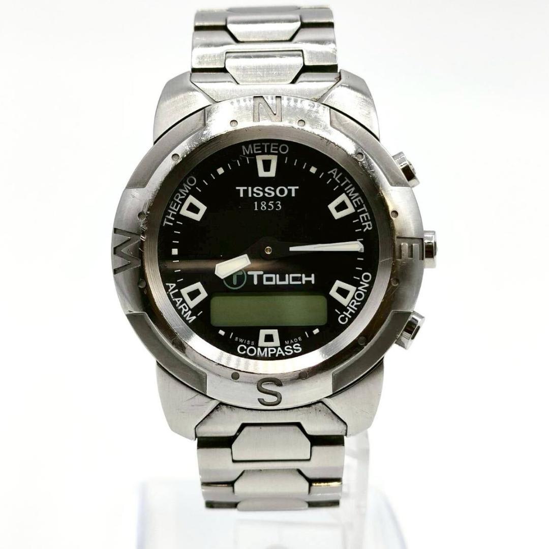 TISSOT 腕時計 T-TOUCH アナデジ クォーツ ブラック文字盤 QZ