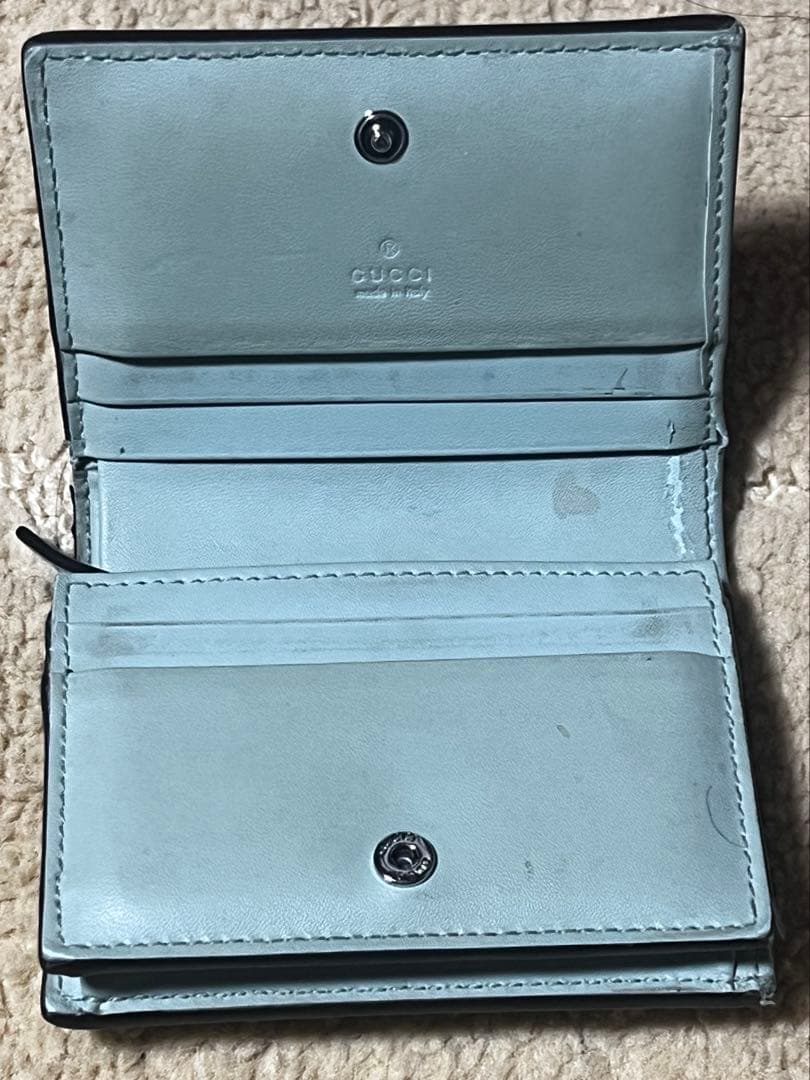Gucci 二つ折り財布 ミントグリーン