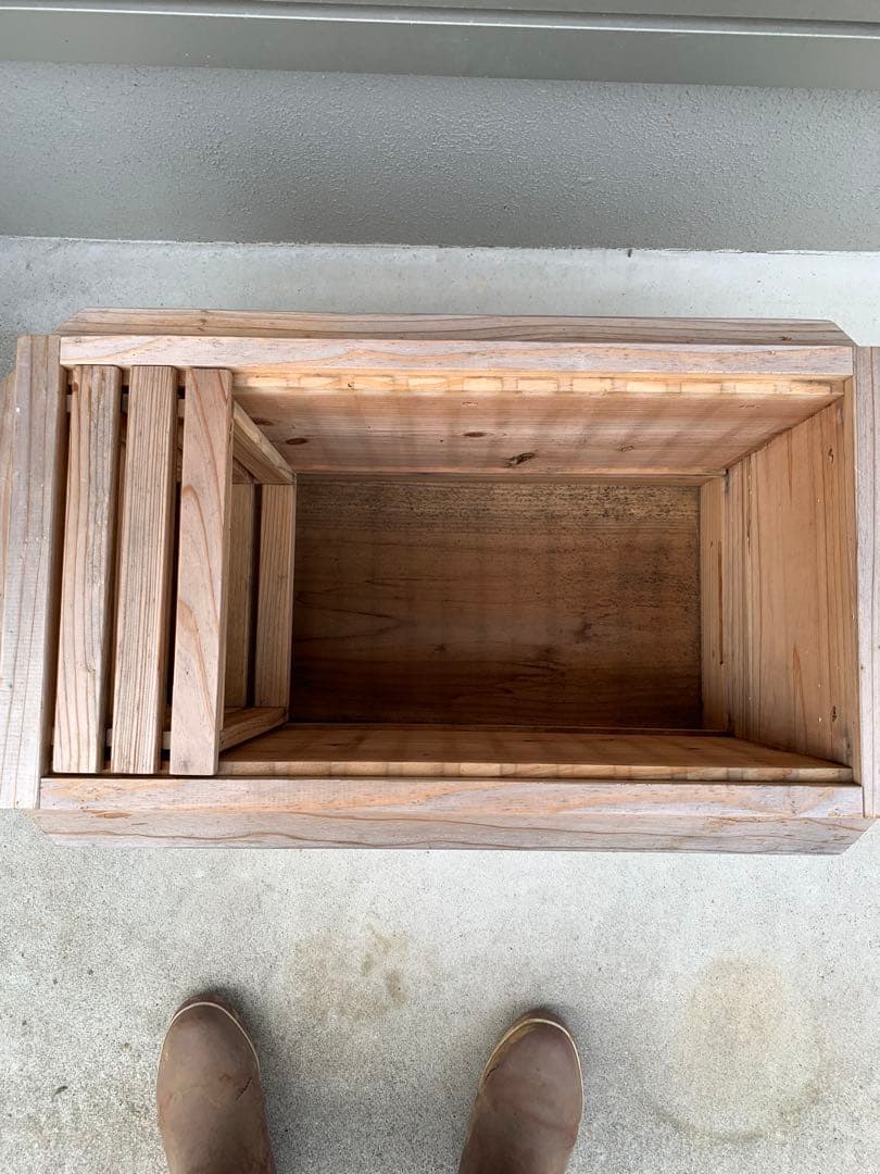 ミツバチ　巣箱　巣枠付き　雨晒し済み