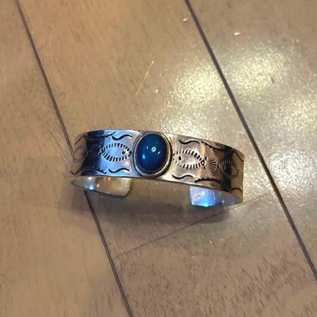 ターコイズ　バングル　silver925 刻印　ビンテージ