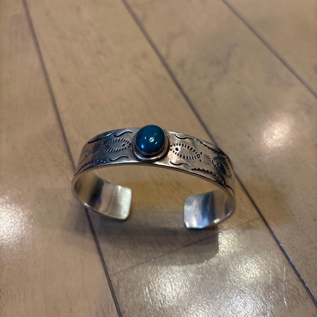 ターコイズ　バングル　silver925 刻印　ビンテージ