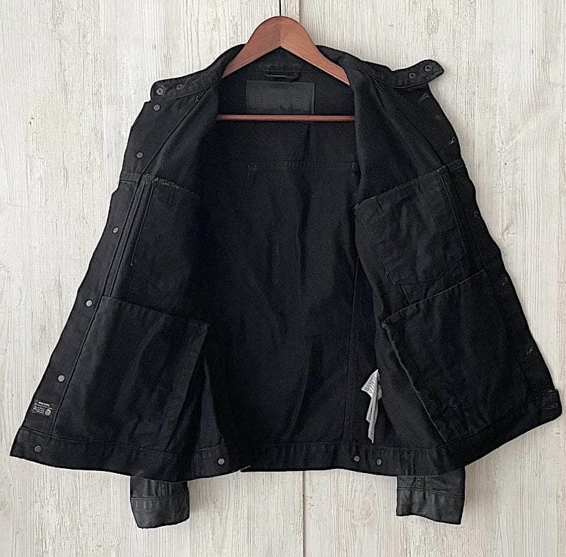 美品 DIESEL コーティング切替デニムライダース ブラックS