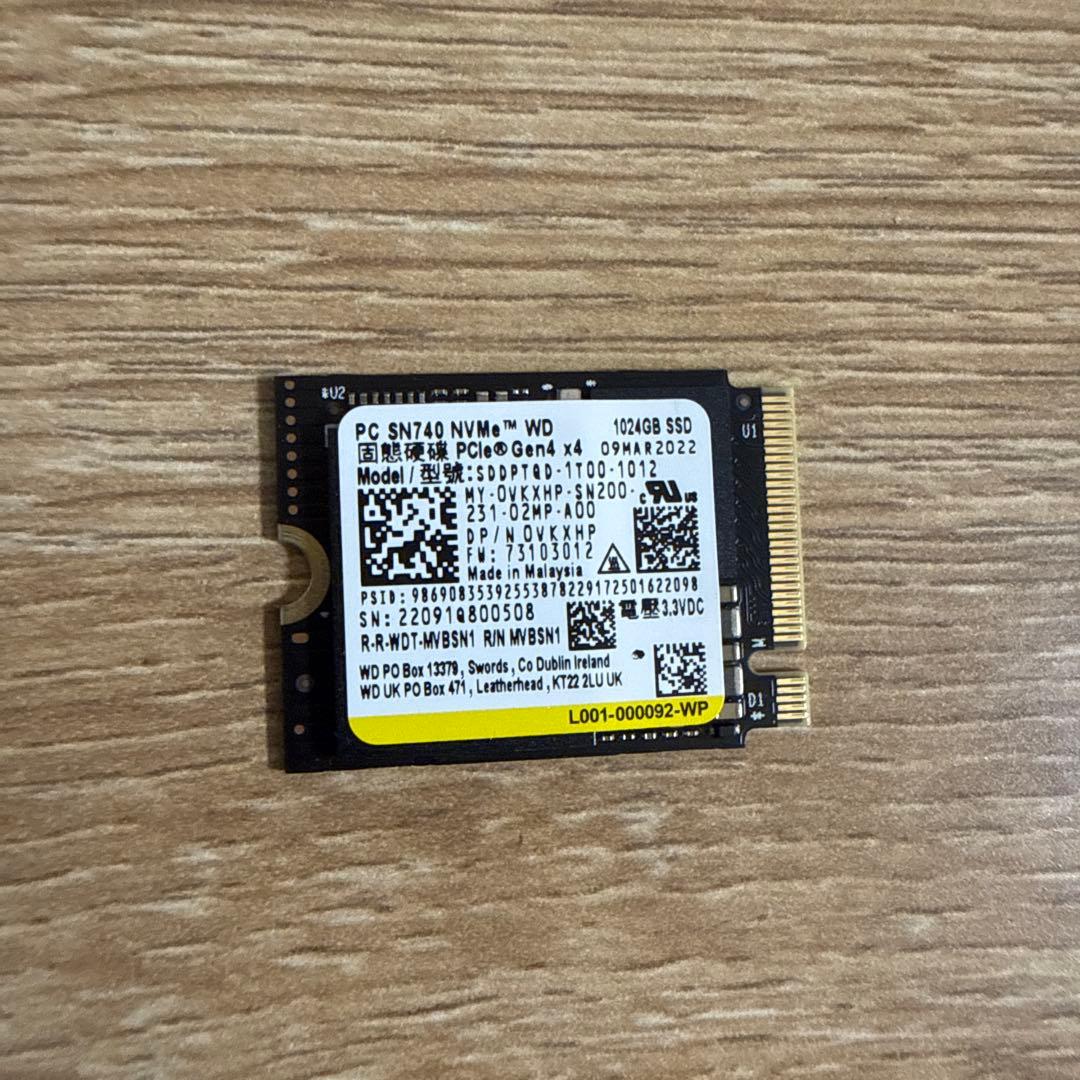 内蔵型SSD WD SN740 NVMe SSD 1TB