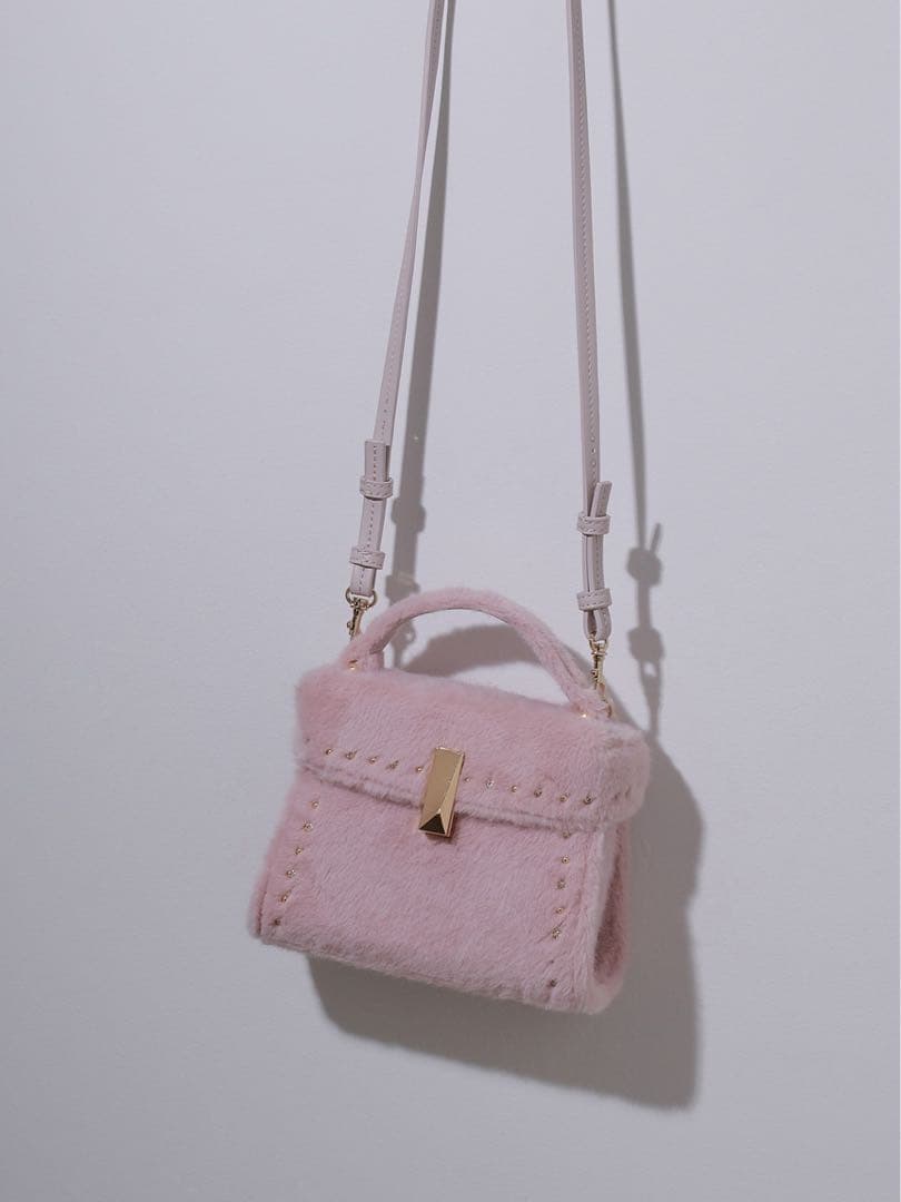 CELFORD ビジュースタッズファーポシェット PNK