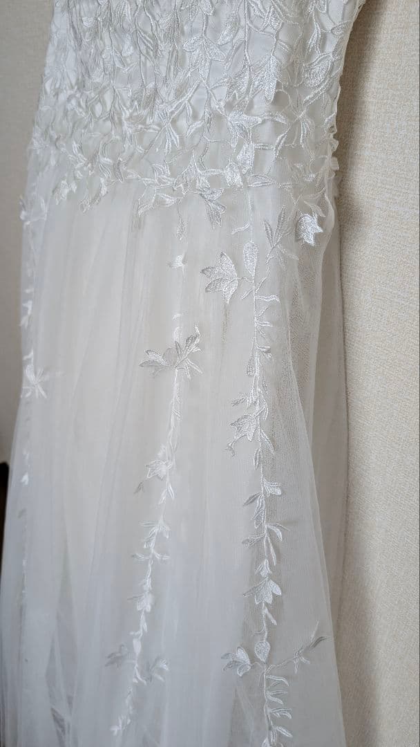 mei/ウェディングドレス　トレーン＆ベール＆インナースカート付き