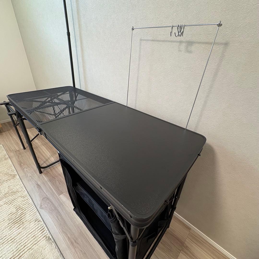 DoD キッチンテーブル クッキングキング ブラック TB5-723-BK