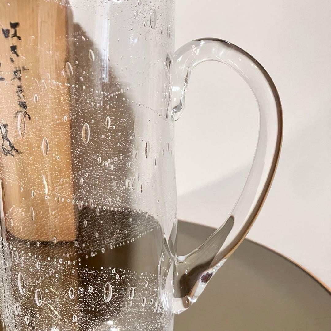 作家もの　片桐芳明　吹きガラス　宙吹き技法　ピッチャー　注器