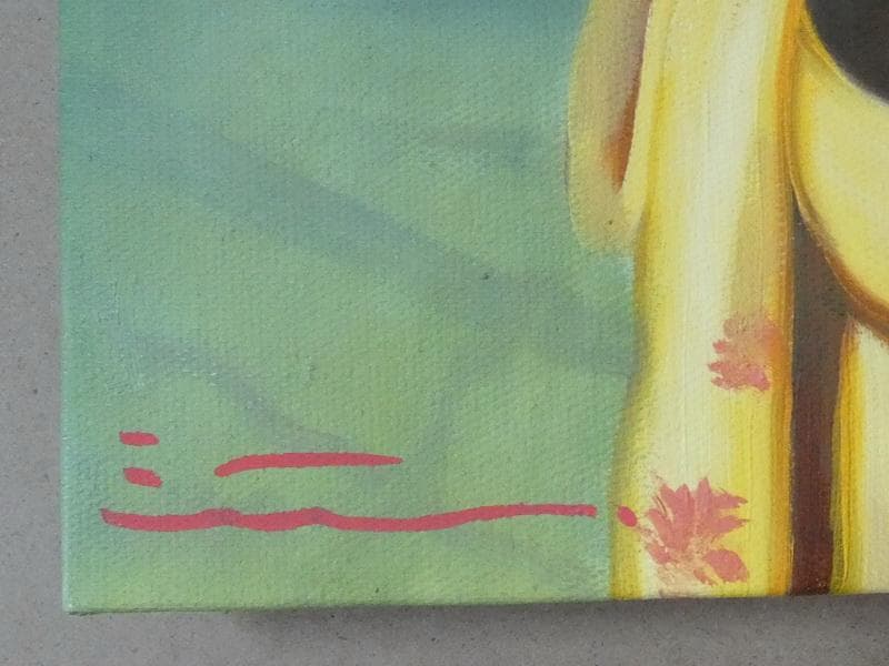 【値下げ】人物画　油絵　清水悦男　少女　F6号　額付き　手描き　肉筆