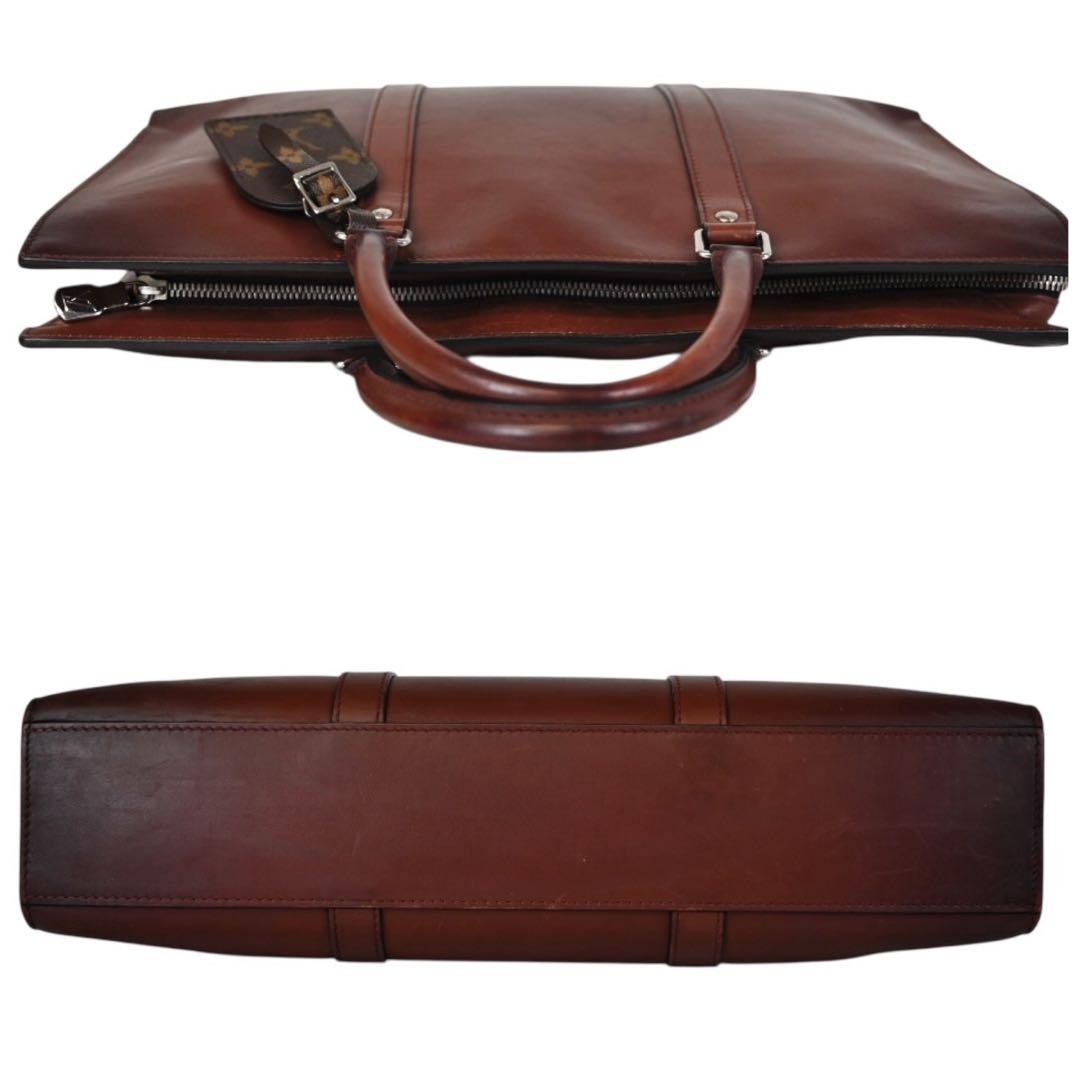 【美品】ルイヴィトン　サックプラバッグ　ハンドバッグ　茶色　ブラウン　レザー