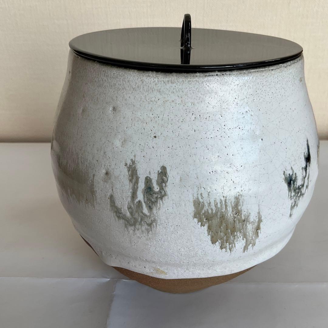 人間国宝　清水卯一作　水指　共箱