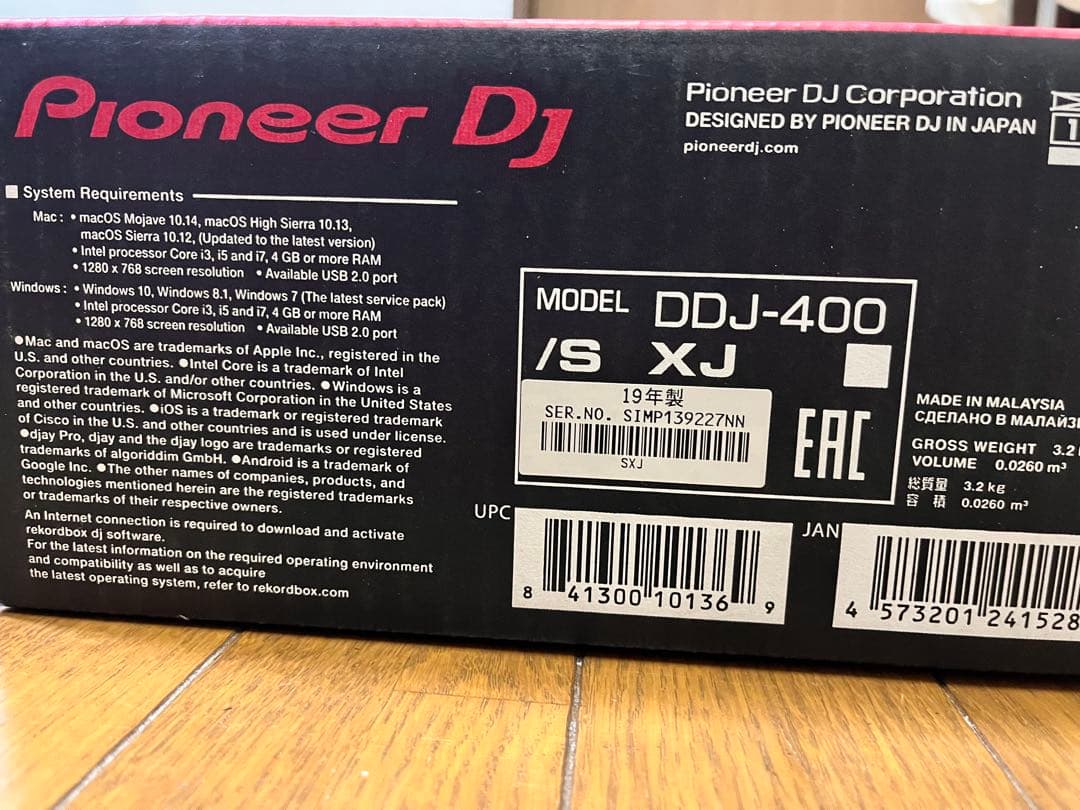 【美品】Pioneer DJ DDJ-400 2019年製 付属品あり