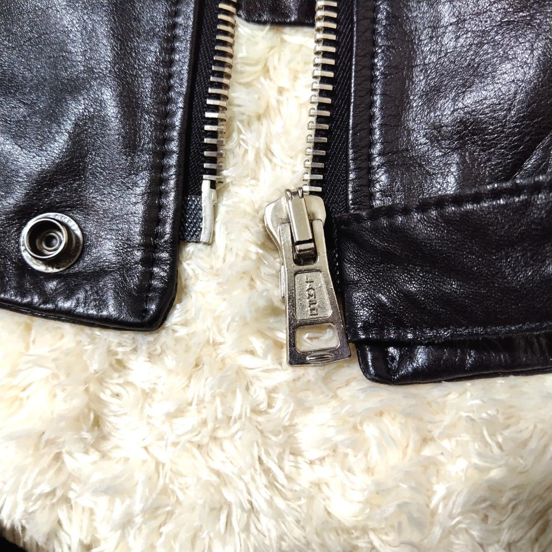 希少 セクスプリメ ライダースジャケット シングル サイズ46 ブラック 山羊革