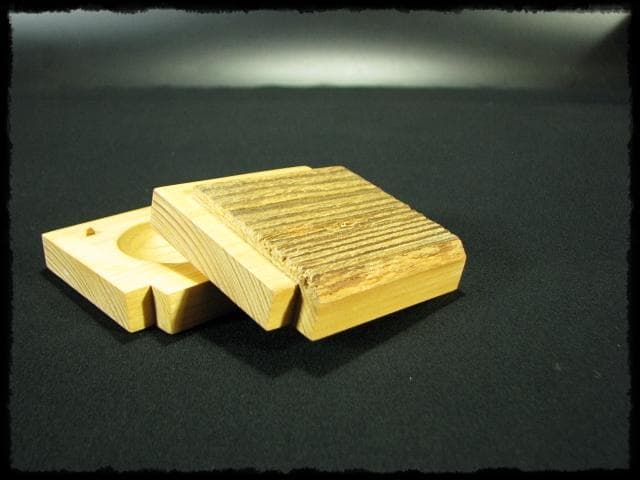 川本 光春 嵐山渡月橋 古材 香合 指物師 祥桑軒 茶道具 香道具 f170