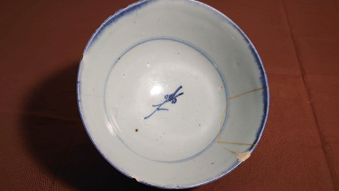 李朝　古染付　古玩　朝鮮陶器　アンティーク李朝　菓子鉢　蔵出し　鑑賞陶器　１客