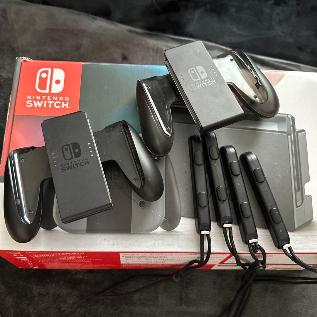 Nintendo Switch 本体 グレー ネオンレッド/ネオンブルー