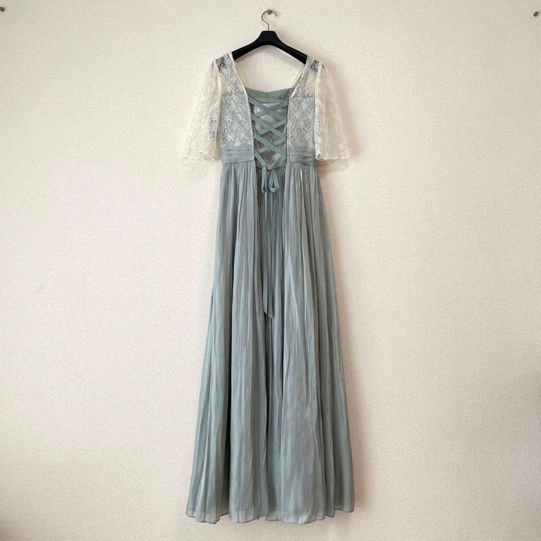 【新品未使用】AIMER WEB限定 ラメレース 割繊サテン袖付きドレス