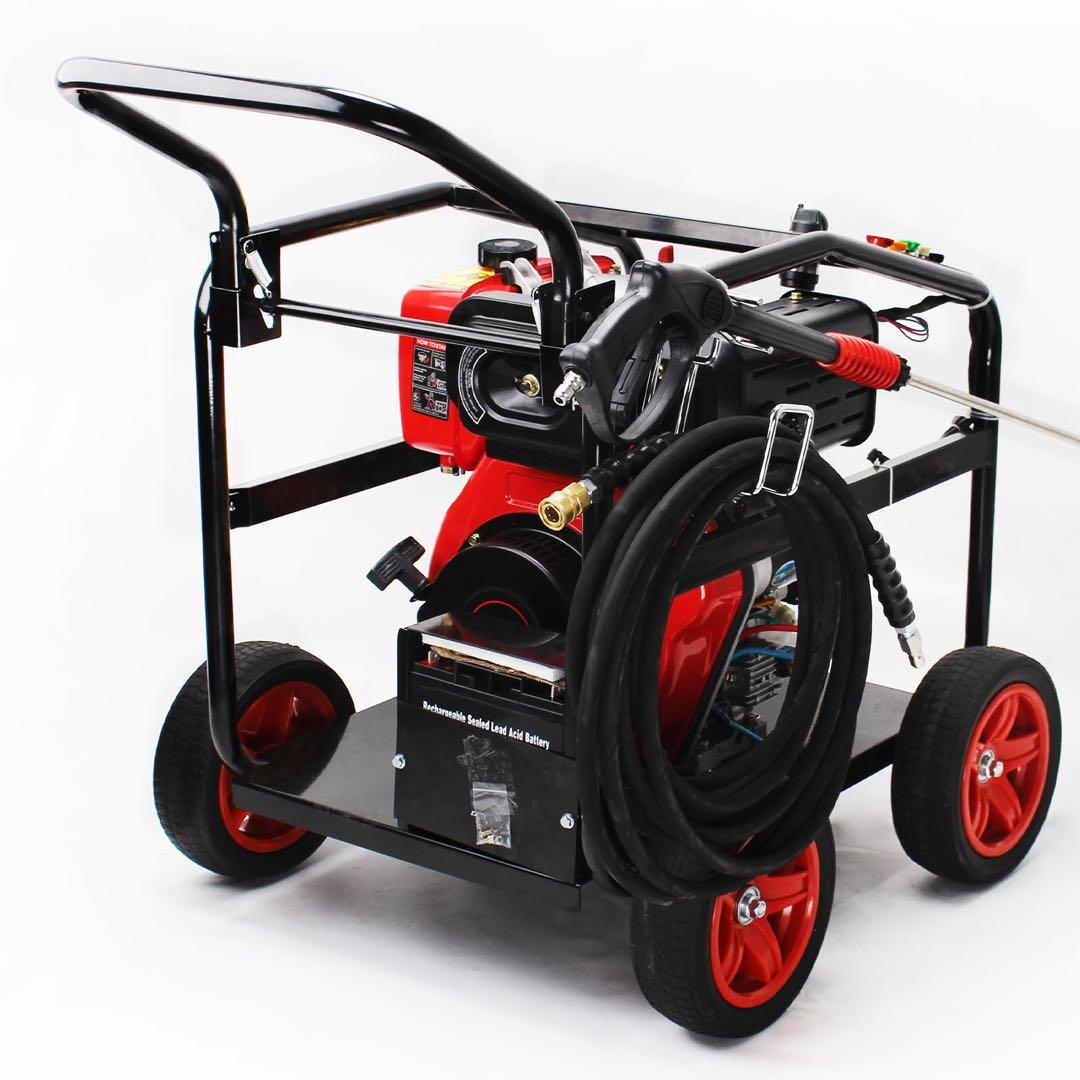 エンジン高圧洗浄機 キーで起動 ディーゼル燃料 エンジン式高圧洗浄機250BAR