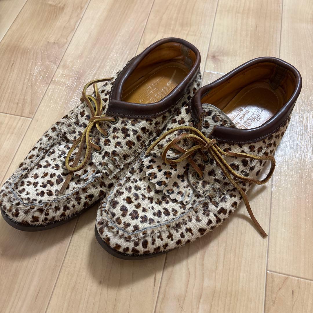 y2k Yuketen ヒョウ柄モカシンシューズレオパードデッキシューズ
