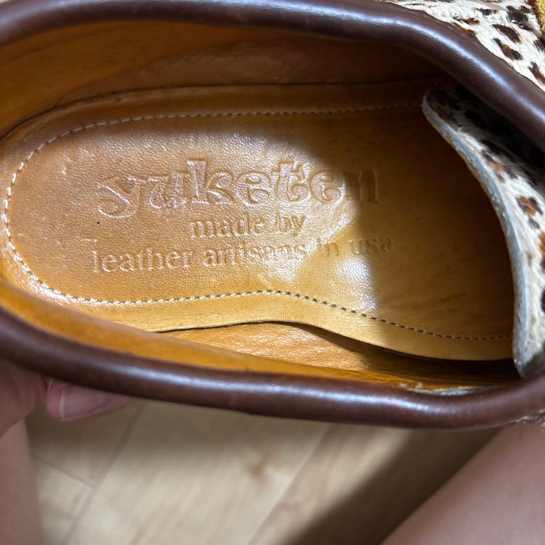 y2k Yuketen ヒョウ柄モカシンシューズレオパードデッキシューズ